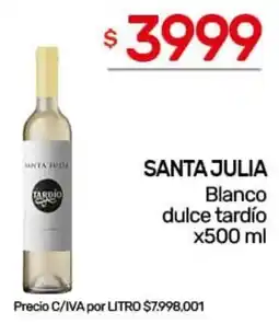 Nini Mayorista Santa julia blanco dulce tardío oferta