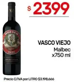 Nini Mayorista Vasco viejo malbec oferta