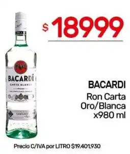 Nini Mayorista Bacardi ron carta oro/blanca oferta