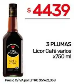 Nini Mayorista 3 plumas licor café varios oferta