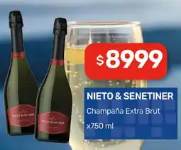 Nini Mayorista Nieto & senetiner champaña extra brut oferta