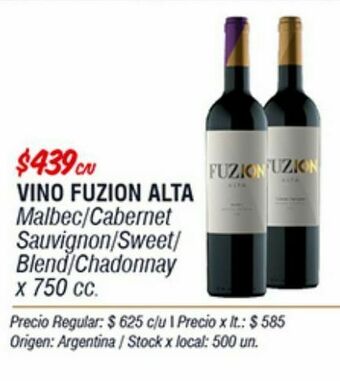 Disco Vino fuzion alta oferta