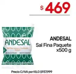 Nini Mayorista Andesal sal fina paquete oferta