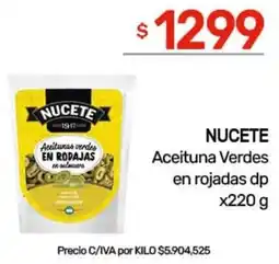 Nini Mayorista Nucete aceituna verdes en rojadas dp oferta