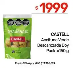 Nini Mayorista Castell aceituna verde descarozada doy pack oferta
