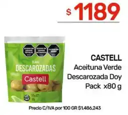 Nini Mayorista Castell aceituna verde descarozada doy pack oferta