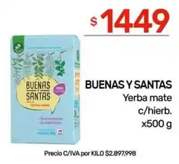 Nini Mayorista Buenas y santas yerba mate c/hierb. oferta