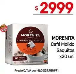 Nini Mayorista Morenita café molido saquitos oferta