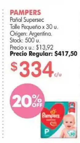 Simplicity Pampers Pañal Supersec oferta