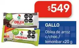 Nini Mayorista Gallo oblea de arroz c/choc./ lemonbar oferta
