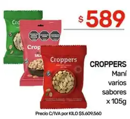 Nini Mayorista Croppers maní varios sabores oferta