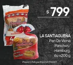 Nini Mayorista La santiagueña pan de viena panchos/ hamburg. oferta