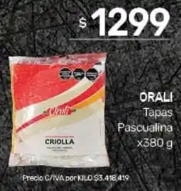Nini Mayorista Orali tapas pascualina oferta
