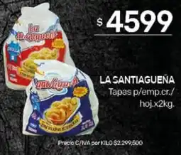 Nini Mayorista La santiagueña tapas p/emp.cr./ hoj. oferta