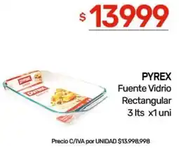 Nini Mayorista Pyrex fuente vidrio rectangular oferta