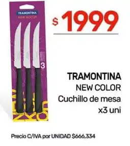 Nini Mayorista Tramontina new color cuchillo de mesa oferta