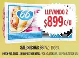 Supermercados Vea Salchichas oferta
