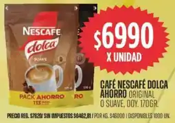 Supermercados Vea Nescafé café dolca ahorro original o suave, doy. oferta