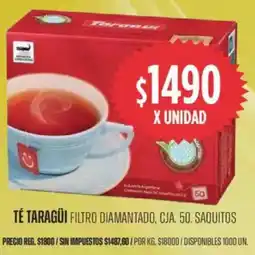 Supermercados Vea Té taragüi filtro diamantado oferta