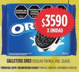 Supermercados Vea Oreo galletitas regular tripack, paq. oferta