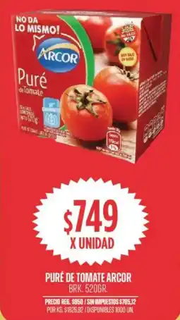 Supermercados Vea Puré de tomate arcor oferta