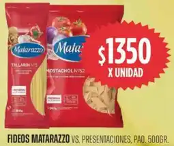 Supermercados Vea Matarazzo fideos vs. presentaciones, paq. oferta
