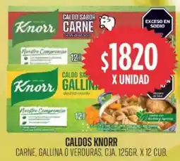 Supermercados Vea Knorr caldos carne, gallina o verduras, cja. oferta