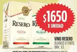Supermercados Vea Resero vino blanco o tinto oferta