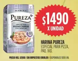 Supermercados Vea Pureza harina especial para pizza, paq. oferta