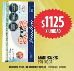 Supermercados Vea Sys manteca paq. oferta