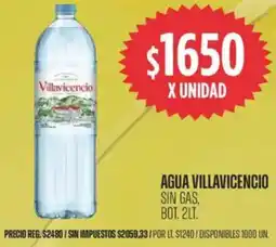 Supermercados Vea Agua villavicencio sin gas bot. oferta