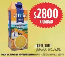Supermercados Vea Jugo citric naranja, brk. oferta
