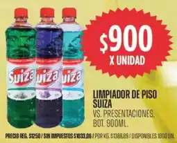 Supermercados Vea Suiza limpiador de piso vs. presentaciones, bot. oferta
