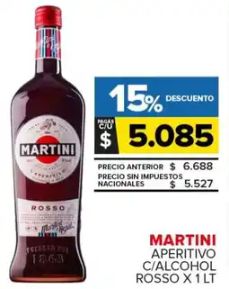 Carrefour Maxi Martini aperitivo c/alcohol rosso oferta