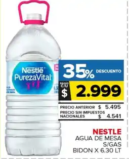Carrefour Maxi Nestlé agua de mesa s/gas bidon oferta