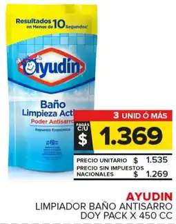 Carrefour Maxi Ayudín limpiador baño antisarro doy pack oferta