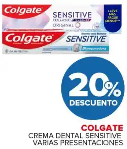 Carrefour Maxi Colgate crema dental sensitive varias presentaciones oferta