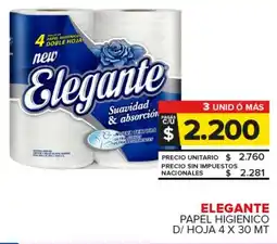 Carrefour Maxi Elegante papel higienico d/ hoja oferta