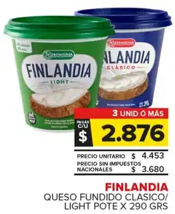 Carrefour Maxi Finlandia queso fundido clasico/ light pote oferta