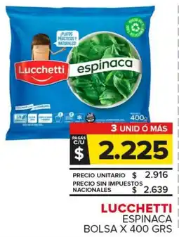 Carrefour Maxi Lucchetti espinaca bolsa oferta