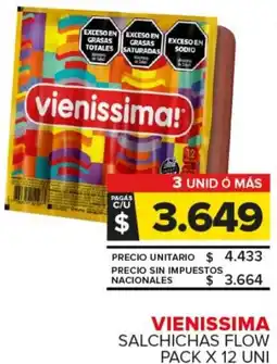 Carrefour Maxi Vienissima salchichas flow pack oferta