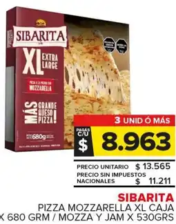 Carrefour Maxi Sibarita pizza mozzarella xl caja picante oferta
