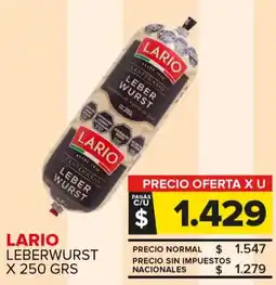 Carrefour Maxi Lario leberwurst oferta