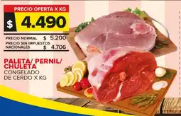 Carrefour Maxi Paleta/ pernil/ chuleta congelado de cerdo oferta