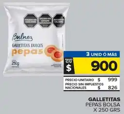 Carrefour Maxi Bulnez galletitas pepas bolsa oferta