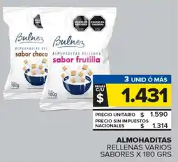 Carrefour Maxi Bulnez almohaditas rellenas varios sabores oferta