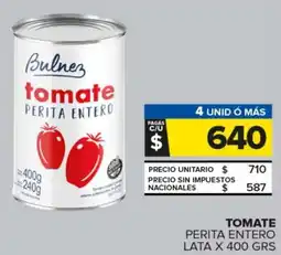 Carrefour Maxi Bulnez tomate perita entero lata oferta