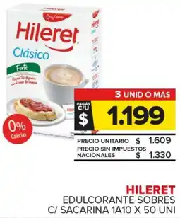 Carrefour Maxi Hileret edulcorante sobres c/ sacarina oferta