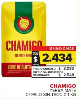 Carrefour Maxi Chamigo yerba mate c/palo sin tacc oferta