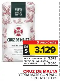 Carrefour Maxi Cruz de malta yerba mate con palo sin tacc oferta